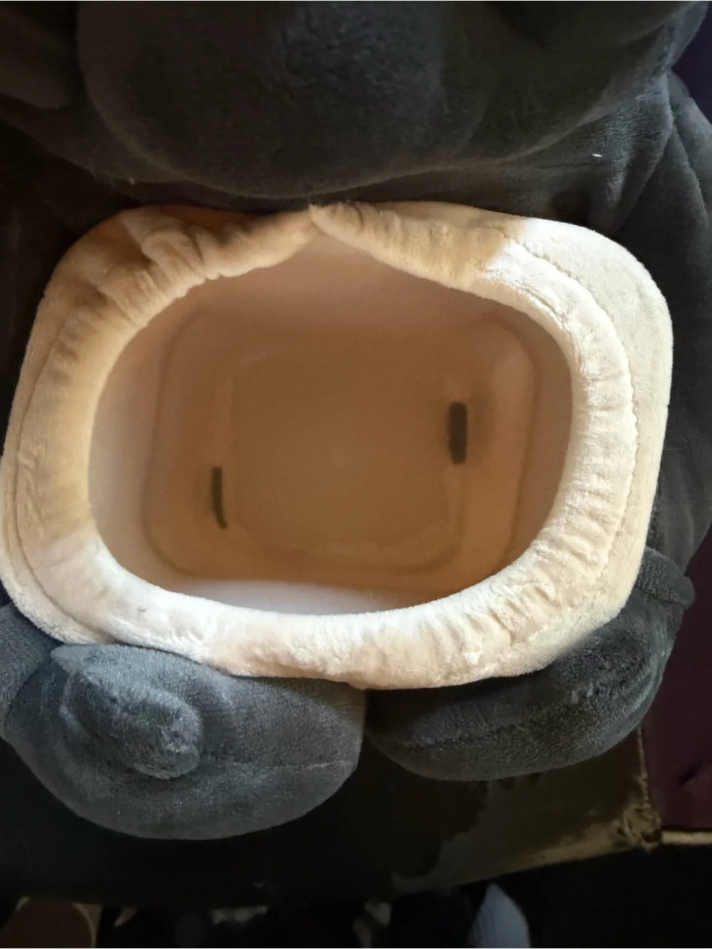 Plush Gray Dog Sunglasses Accent Holder